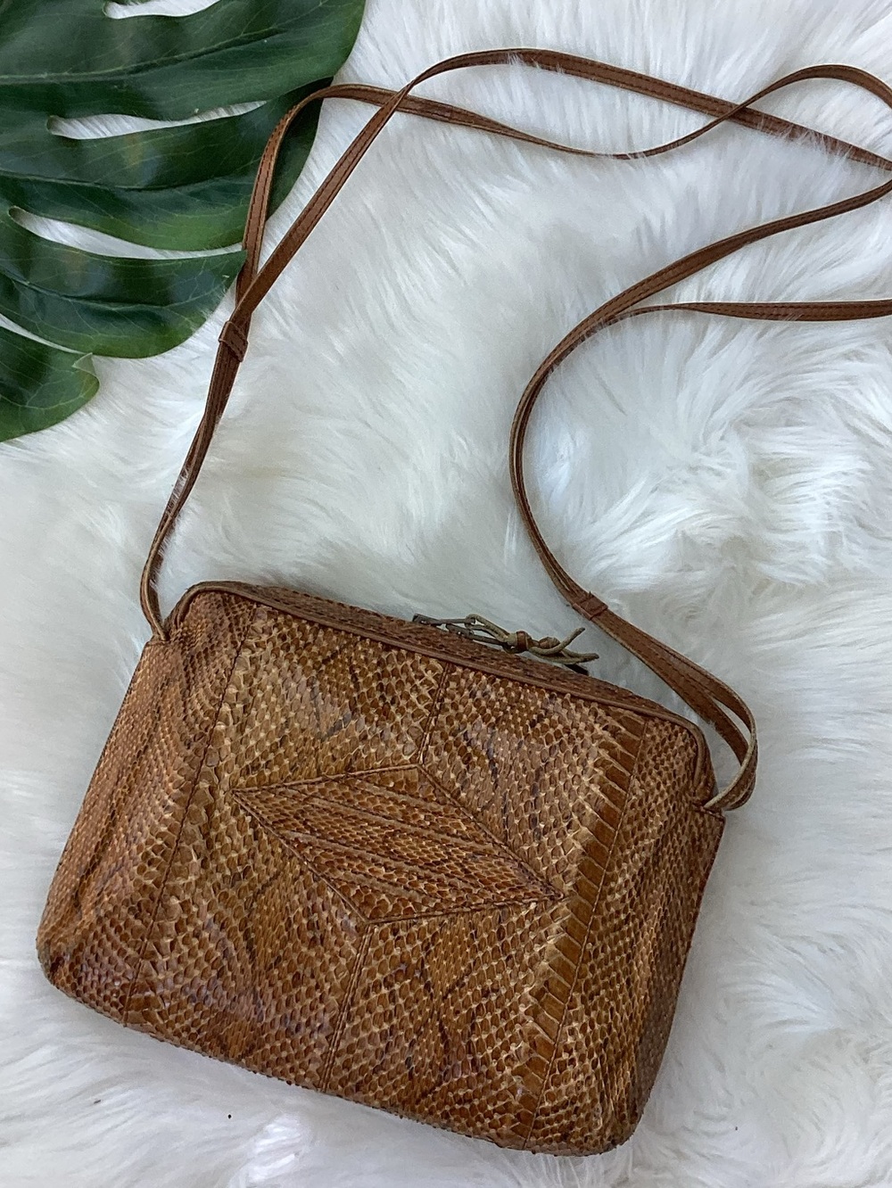 Vintage Barbara Bolan Italy Snakeskin Shoulder Bag MET Designer